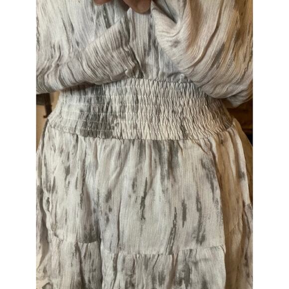 Gray and White Strapless Dress - Mustard Seed - Size Small - Picture 6 of 9